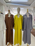 Summer Collar Down Oversize Shirt With Long Maxi Dress Sets